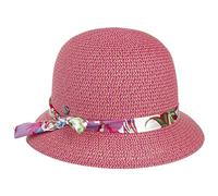 Lierys Chapeau en Paille Mayberry Femme - Made in Italy de Plage Soleil Cloche Été Printemps-été - Taille Unique Pink