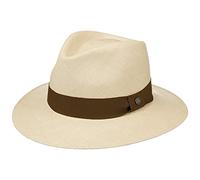 Lierys Chapeau Panama The Sophisticated Femme/Homme - Made in Ecuador Traveller en Paille avec Ruban Gros Grain, Grain Printemps-été Été - L (59-60 cm) Nature-Marron Clair