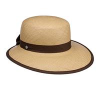 Lierys Chapeau Panama Vina II Femme - Made in Ecuador pour en Paille Regency avec visière, visière Été Printemps-été - M (57-58 cm) Camel