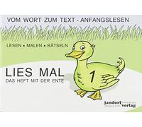 Lies mal 1 - Das Heft mit der Ente. Großbuchstaben: Vom Wort zum Text - Anfangslesen