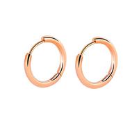 Lieson Boucle D Oreilles Titane, Boucle Doreille Creole Boucles D'Oreilles en Or Rose Cercle Simple 2.5x20MM