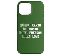Lieu de Naissance Race Politique Religion Diversité Coque pour iPhone 16 Pro Max