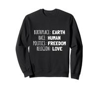 Lieu de Naissance Race Politique Religion Diversité Sweatshirt