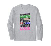 Lieu de Naissance : Terre Race : Politique Humaine : Liberté - Républicain Manche Longue