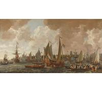 Lieve Pietersz Poster de l'arrivée de Charles II, roi d'Angleterre à Rotterdam, 24 mai 1660 (c. 1660 - c. 1665) Verschuier (18 x 24)