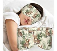 Lièvre derrière la feuille, Masque de sommeil pour la maison, les voyages et le travail posté, couvrant entièrement les yeux et bloquant la lumière