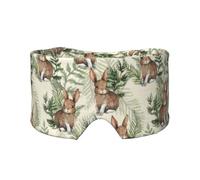 Lièvre derrière une feuille,Masque pour les yeux bloquant la lumière Cache-yeux et cache-oreilles pour le sommeil