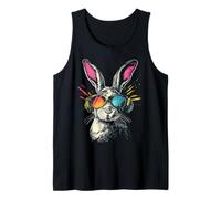 Lièvre Motif Musique Casque Lunettes de Soleil Lièvre Débardeur