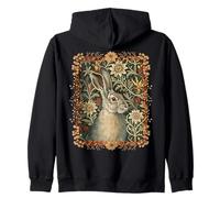 Lièvre Victorien William Morris Art Floral Sweat à Capuche