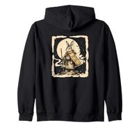 Lièvre Voyageur sous la Lune Sweat à Capuche