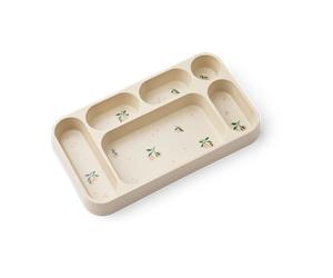 Liewood Assiette avec 6 compartiments Mosu 17x30 cm Peach-Sea shell