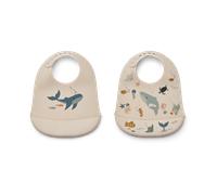 Liewood Bavoir en silicone Tilda Lot de 2 Sea creature-Sandy