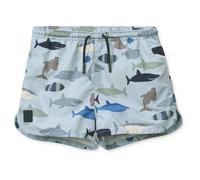LIEWOOD - Kid's Aiden Printed Board Shorts - Boardshort - 122 - shark / dove blue