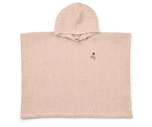 LIEWOOD - Kid's Paco Poncho Embroidery - Poncho surf - 122-128 - 7-8 Years - y/d stripe tuscany rose / creme de la creme