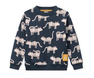 LIEWOOD - Kid's Ridley Printed Sweatshirt - Pull - 74/80 - tiger / classic navy