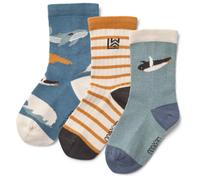 LIEWOOD - Kid's Silas Socks 3-Pack - Chaussettes multifonctions - EU 19-21 - arctic sea / ocean view