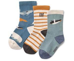 LIEWOOD - Kid's Silas Socks 3-Pack - Chaussettes multifonctions - EU 19-21 - arctic sea / ocean view