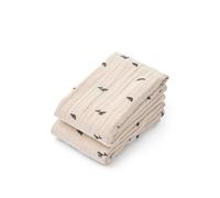 Liewood Couverture en mousseline Lewis Lot de 2 65x65 cm Mini whale-Sandy