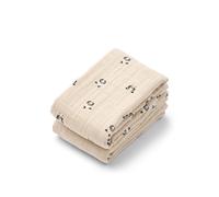 Liewood Couverture en mousseline Lewis Lot de 2 65x65 cm Mini panda-sandy mix