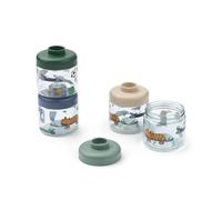 Liewood - Lot de 4 pots de conservation en tritan Dominique 100 ml - Fun / Beach Blue