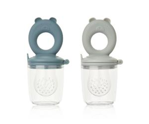 Liewood - Lot de deux grignoteuses Miranda Ourson Whale blue/Dove blue