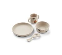 Liewood Set de vaisselle imprimé Vivi 4 pièces Safari sandy mix
