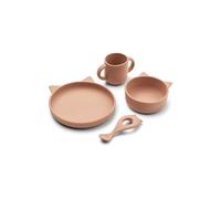 Coffret repas en silicone Vivi Chat dark rose (4 pièces)