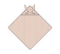 Liewood Serviette avec capuche Albert 70x70 cm Coral blush-creme de la creme stripe