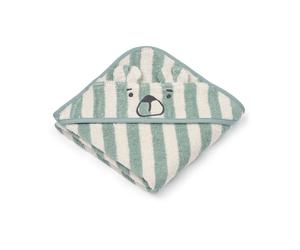 Liewood Serviette avec capuche Albert 70x70 cm Peppermint-creme de la creme