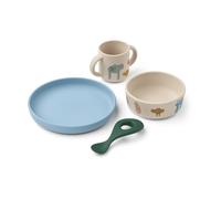 Liewood Set de vaisselle imprimé Vivi 4 pièces Imagine/Sandy