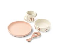 Liewood Set de vaisselle imprimé Vivi 4 pièces Wild child/Rosey