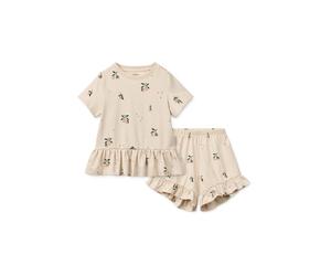 Liewood Set 'Ilford' beige / vert foncé / pêche, Taille 122-128