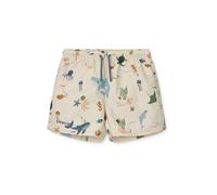 Liewood Shorts de bain 'Aiden' écru / bleu marine / bleu clair / vert foncé, Taille 134
