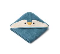 Liewood - Sortie de bain bébé à capuche Albert - Pingouin Ocean View Mix
