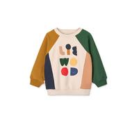 Liewood Sweat 'Aude Placement' beige clair / bleu foncé / sépia / vert foncé, Taille 86-92