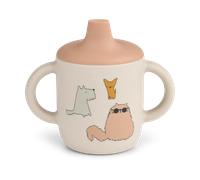 Liewood Tasse à bec Neil 15 cl Cats and Dogs-Sandy