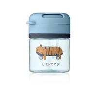 Liewood Tasse avec paille Pavia Fun-beach blue. 28 cl
