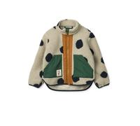 Liewood Veste en polaire 'Noam Pile' ivoire / bleu marine / miel / vert, Taille 116