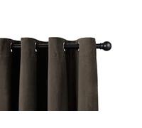 LIFA LIVING Rideau Occultant avec Anneaux Taupe Foncé, Rideau Opaque Fenêtre 100% Polyester, Rideau Isolant Anti Lumière pour Chambre et Salon, 250 x 150 cm