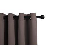 LIFA LIVING Rideau Occultant avec Anneaux Taupe Sombre, Rideau Opaque Fenêtre 100% Polyester, Rideau Isolant Anti Lumière pour Chambre et Salon, 150 x 250 cm
