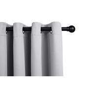 LIFA LIVING Rideau Occultant avec Crochets Gris Clair, Rideau Opaque Fenêtre 100% Polyester, Rideau Isolant Anti Lumière pour Chambre et Salon, 150 x 250 cm