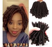 Lifabeauty Lot de 8 paquets de cheveux Passion Twist au crochet pour femmes noires - 15,2 cm, pré-torsadées au crochet - Pour femme noire (15,2 cm, 4#)