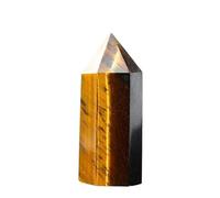 LIFABOLA Colonne à Pointe uni.Que en œil de Tigre Jaune, Pierre de Cristal de bâton de Cristal Naturel, Pilier de Cristal, décoration de Maison, gemme Artisanale(55mm)