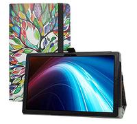 LIFANG Compatible with TECLAST P20HD Coque,Slim Fit PU Cuir Etui et Pliable Stand Housse Support Ultra-Mince et Léger Etui Cover Coque Case pour 10.1" TECLAST M40 / M40 Pro / M40se,Love Tree
