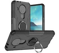 Lifang Coque Nokia 5.4,avec Anneau Kickstand [Téléphone Stand Titulaire/Support Bague] Coques Cover pour Nokia 5.4 / Nokia 3.4 Smartphone,Noir