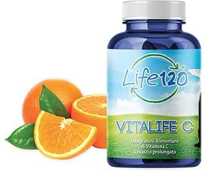 Life 120 - Vitalife C - 240 comprimés Supplément diététique de vitamine C à libération prolongée, protège les cellules du stress oxydatif et du fonctionnement normal du système immunitaire