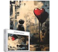 Life and Happiness Casse-tête de 1 000 pièces pour adultes - Graffiti Art Banksy - Jeux d'activités familiales - Puzzle coloré pour décoration d'intérieur - Cadeaux de 50,8 x 68,6 cm