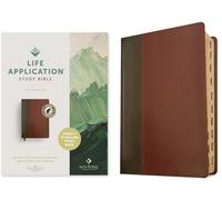 Life Application Study Bible: New Living Translation, Brown & Tan, LeatherLike, Red Letter