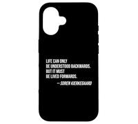 Life Backwards Lived Forwards Citation : Soren Kierkegaard Coque pour iPhone 16