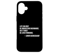 Life Backwards Lived Forwards Citation : Soren Kierkegaard Coque pour iPhone 16 Plus